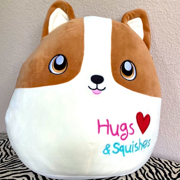 Corgi Dog Squishmallow EUC Hugs Squishes Heart Valentine Love - Picture 1 of 6